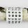 Leather bracelet with studs - Bracelet with spiked rivets 4-row - white