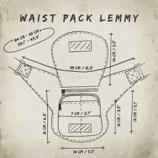 Gürteltasche - Lemmy - blau - Bauchtasche - Hüfttasche