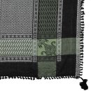 Stilvoll detailliertes Tuch im Pali-Look - schwarz - olivgrün - Muster 1