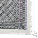 Stilvoll detailliertes Tuch im Pali-Look - weiß - schwarz - Muster 2