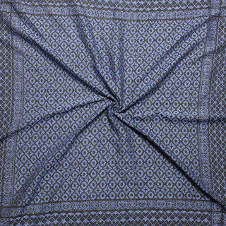 Stilvoll detailliertes Tuch im Pali-Look - schwarz - blau - Muster 4