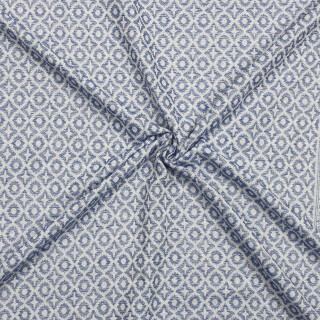 Stilvoll detailliertes Tuch im Pali-Look - weiß - blau - Muster 4