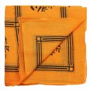 Baumwolltuch - Om 2 orange - schwarz - quadratisches Tuch