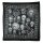 Baumwolltuch - Totenköpfe mit Spinnennetz 02 schwarz - weiß - quadratisches Tuch