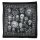 Cotton Scarf - Skulls with spiders web 02 black - white - squared kerchief