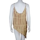 Asymmetrisches Top Shorts einzel oder Set Batik Tie dye braun-beige