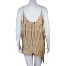 Asymmetrisches Top Shorts einzel oder Set Batik Tie dye braun-beige