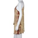 Asymmetrisches Top Shorts einzel oder Set Batik Tie dye braun-beige