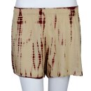 Asymmetrisches Top Shorts einzel oder Set Batik Tie dye braun-beige