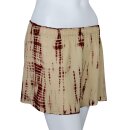 Asymmetrisches Top Shorts einzel oder Set Batik Tie dye braun-beige