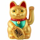Lucky cat - Maneki Neko - Waving cat - 15 cm - gold...