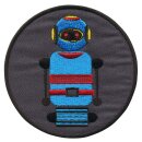 Aufnäher - Roboter - blau und grau 8 cm - Patch