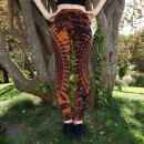 Leggings - batik - pattern Sun - M/L - black - orange-brown