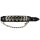 Leather boot chain - skulls - black