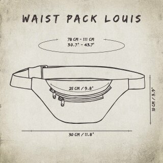 Gürteltasche - Louis - schwarz - wasserabweisend - Bauchtasche - Hüfttasche
