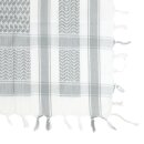 Kufiya - white - grey-light grey - Shemagh - Arafat scarf