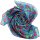 Cotton Scarf - Cherry Print - blue - squared kerchief