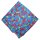 Cotton Scarf - Cherry Print - blue - squared kerchief