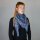 Cotton Scarf - Cherry Print - blue - squared kerchief