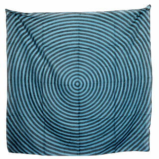 Baumwolltuch - Ringe - blau - quadratisches Tuch