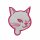 Patch - Cats Head twinkling - rose-white