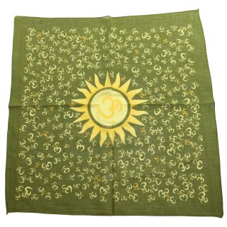 Bandana Tuch - Om - Goa - Sonne - quadratisches Kopftuch