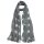 Cotton Scarf - Pareo - Sarong - Stars - grey-white