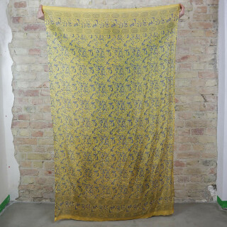 Baumwolltuch - Pareo - Sarong - Indisches Muster 01 - gelb-blau
