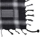 Kufiya - black - grey-light grey - Shemagh - Arafat scarf