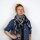 Kufiya - black - grey-light grey - Shemagh - Arafat scarf
