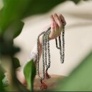 Prayer chain beads black-white Necklace Mala chain Meditation chain