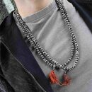 Prayer chain beads black-white Necklace Mala chain Meditation chain
