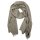 Scarf with fringes brown 80x190cm airy woven scarf neckerchief