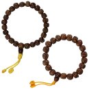 Armband Rudraksha Perlen braun mit Toddel Mala Kette...