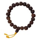 Armband Rudraksha Perlen dunkelbraun mit Toddel Mala...