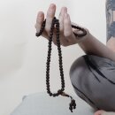Gebetskette Rudraksha Perlen klein dunkelbraun Halskette Mala Kette Meditationskette