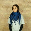 Kufiya - waves blue-navy - blue-ultramarine - Shemagh - Arafat scarf