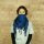 Kufiya - waves blue-navy - blue-ultramarine - Shemagh - Arafat scarf
