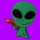 Patch Alien green laser pistol patch