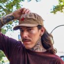 Army cap military cap star side accent zipper peaked cap hat visor hat