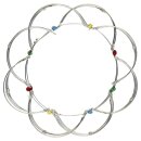 4D Mandala decorative wire mesh silver light colorful...