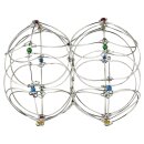 4D Mandala decorative wire mesh silver light colorful...