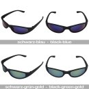 Schmale Sonnenbrille Bikey seven Bikerbrille 6,5x4,5cm matt schwarz