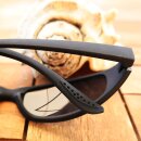 Schmale Sonnenbrille Bikey seven Bikerbrille 6,5x4,5cm matt schwarz