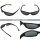 Schmale Sonnenbrille Bikey seven Bikerbrille 6,5x4,5cm matt schwarz