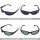 Schmale Sonnenbrille Bikey seven Bikerbrille 6,5x4,5cm matt schwarz