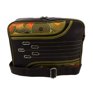 70s Up Umhängetasche - brown dark - Circle - Schultertasche