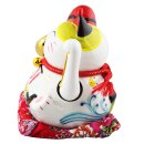 Glückskatze - Maneki-neko - Winkekatze aus Porzellan 26 cm weiß - Maneki Neko