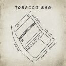 Tobacco pouch - black white - pinstripe