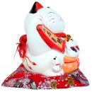 Glückskatze - Maneki-neko - Winkekatze aus Porzellan...